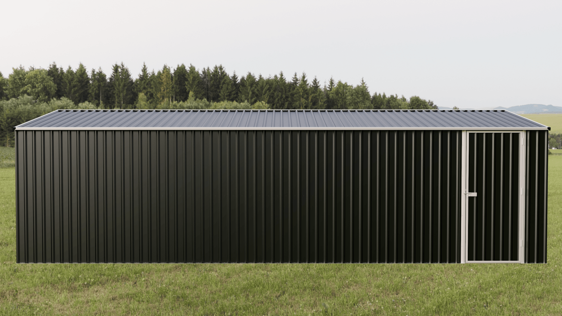 Single Steel Garage Building with Double Swing Doors 14 × 27 ft – GA1427 - with | Sold by Uncle Wiener's Wholesale