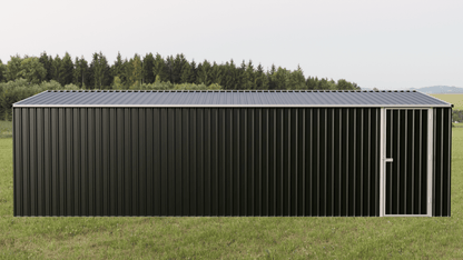 Single Steel Garage Building with Double Swing Doors 14 × 27 ft – GA1427 - with | Sold by Uncle Wiener's Wholesale