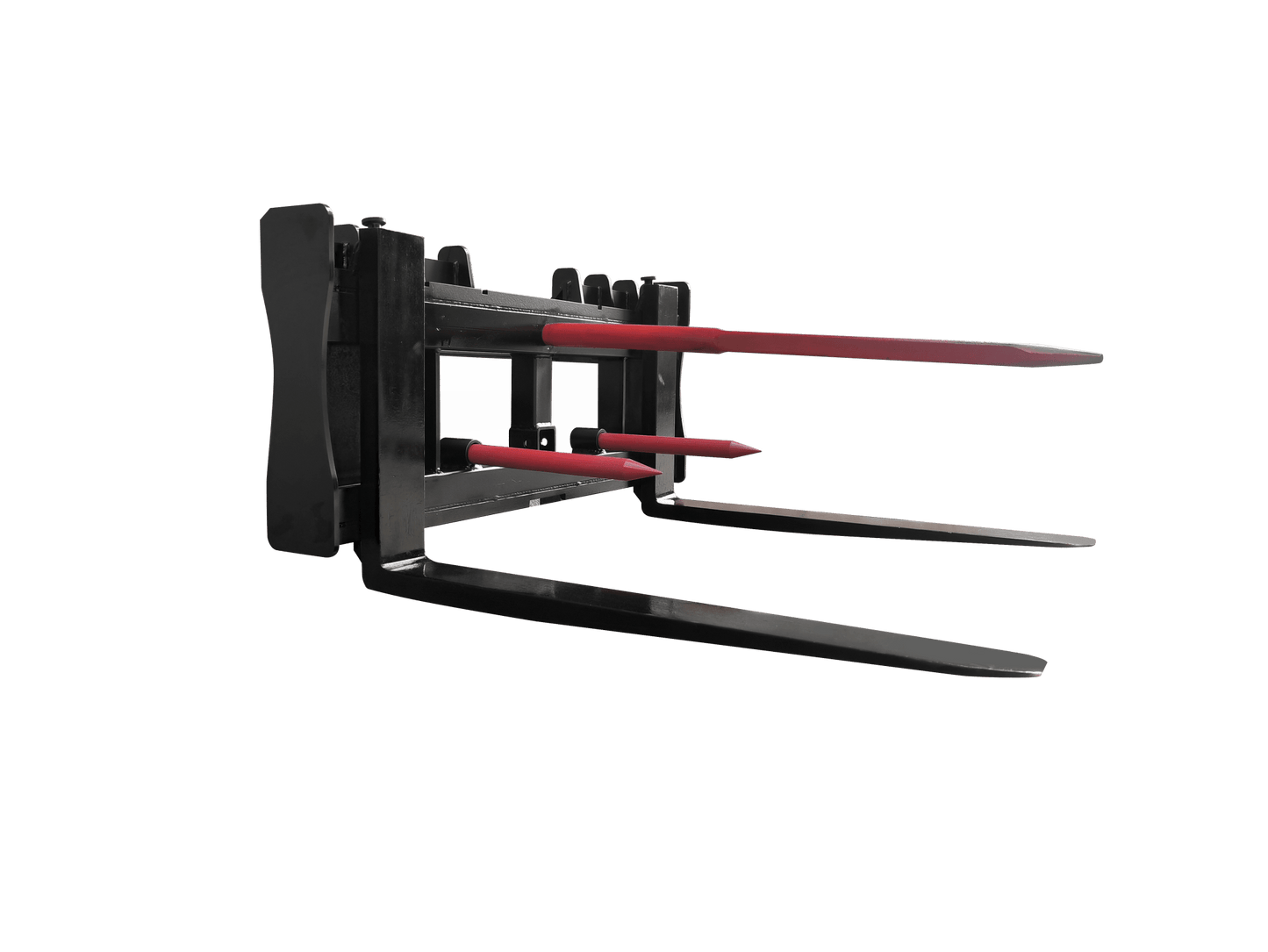 Skid Steer 42" Pallet Forks with Trailer Hitch & 49" Bale Spear – SHBS42 - Skid Steer Attachment with | Sold by Uncle Wiener's Wholesale