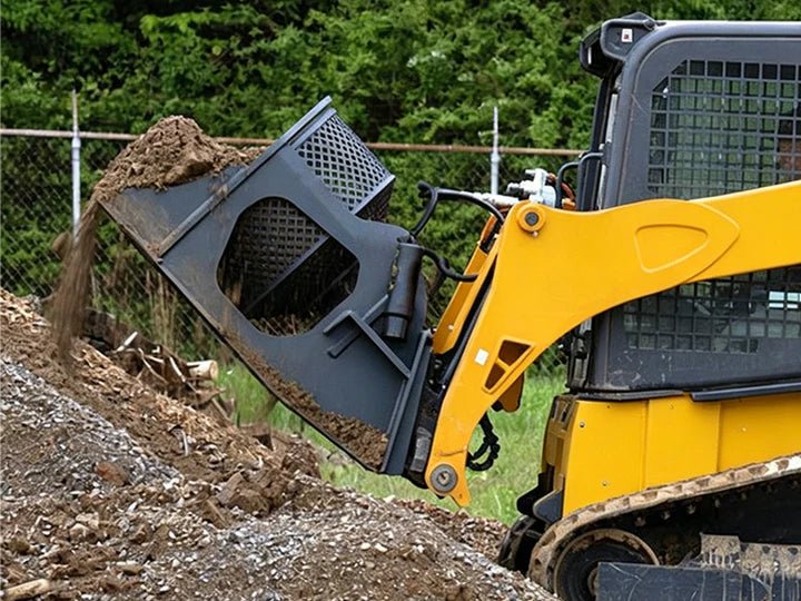 Skid Steer Screening Bucket 0.80m³ Rotary Material Separator 43" Drum SSRF10MP1140 - with | Sold by Uncle Wiener's Wholesale