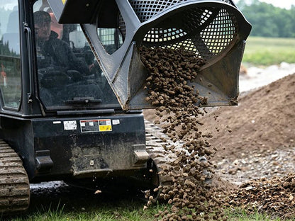 Skid Steer Screening Bucket 0.80m³ Rotary Material Separator 43" Drum SSRF10MP1140 - with | Sold by Uncle Wiener's Wholesale
