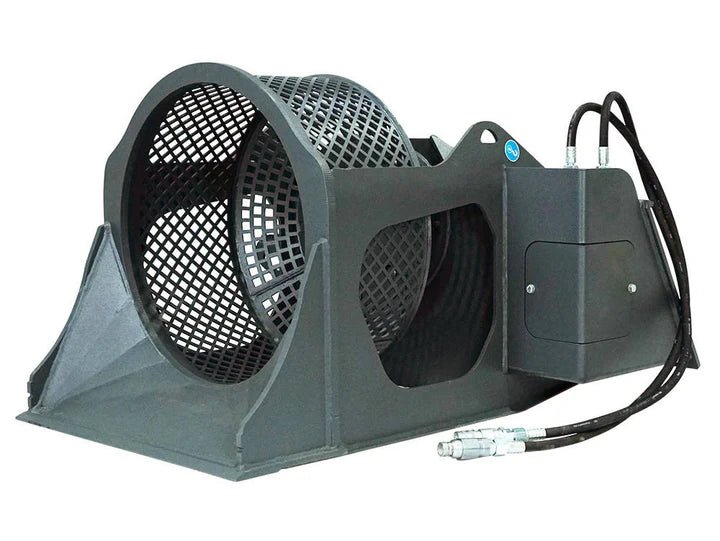 Skid Steer Screening Bucket 0.80m³ Rotary Material Separator 43" Drum SSRF10MP1140 - with | Sold by Uncle Wiener's Wholesale