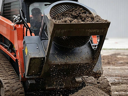 Skid Steer Screening Bucket 0.80m³ Rotary Material Separator 43" Drum SSRF10MP1140 - with | Sold by Uncle Wiener's Wholesale