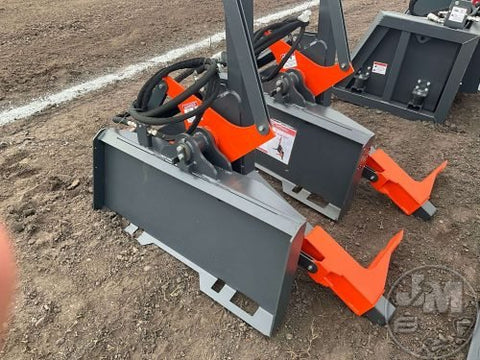 Skid Steer Tire Grabber & Handler – Heavy - Duty Hydraulic Attachment for Tire Loading | Model RMTG70 - with | Sold by Uncle Wiener's Wholesale