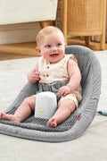 Skip Hop Baby Ergonomic Upright Activity Floor Seat with Toy - Gray. USED - with <B>Dimensions (Overall):</B> 12.85 Inches (H) x 21.75 Inches (W) x 16.25 Inches (D) | Sold by Uncle Wiener's Wholesale