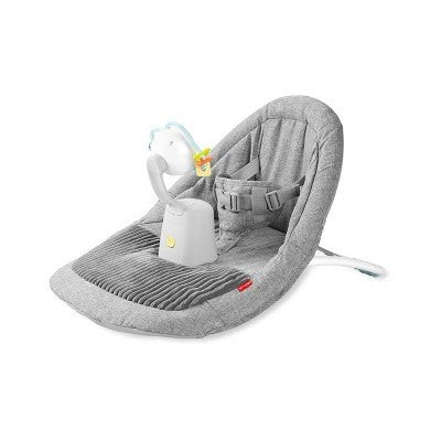 Skip Hop Baby Ergonomic Upright Activity Floor Seat with Toy - Gray. USED - with Dimensions (Overall): 12.85 Inches (H) x 21.75 Inches (W) x 16.25 Inches (D) | Sold by Uncle Wiener's Wholesale
