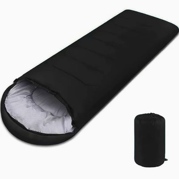 Sleeping Bag 75″ Cold Weather Camping Sleeping Bag Black 0–5°C Lightweight SPTY004B - with | Sold by Uncle Wiener's Wholesale