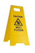 Slippery Wet Floor Caution Sign | Foldable Yellow Safety Warning – LD018A - with | Sold by Uncle Wiener's Wholesale