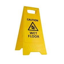 Slippery Wet Floor Caution Sign | Foldable Yellow Safety Warning – LD018A - with | Sold by Uncle Wiener's Wholesale