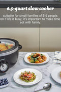 Slow Cooker 6+ Quart Black Uniform Heating,Non Stick Pot,Aluminum,6.5Qt Slow Cooker Makes Your Food More Delicious.Suitable as a Gift for Wives,Parents,and Friends - with | Sold by Uncle Wiener's Wholesale