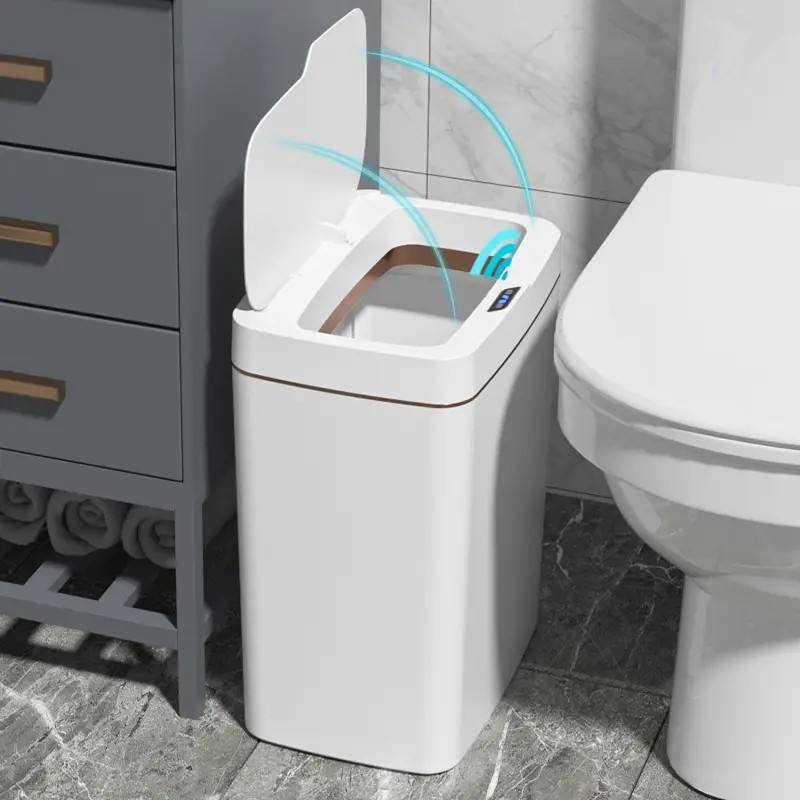 Smart Automatic Bathroom Trash Can Self Sealing Bagging Touchless Garbage Bin 13L STC1995 - with | Sold by Uncle Wiener's Wholesale