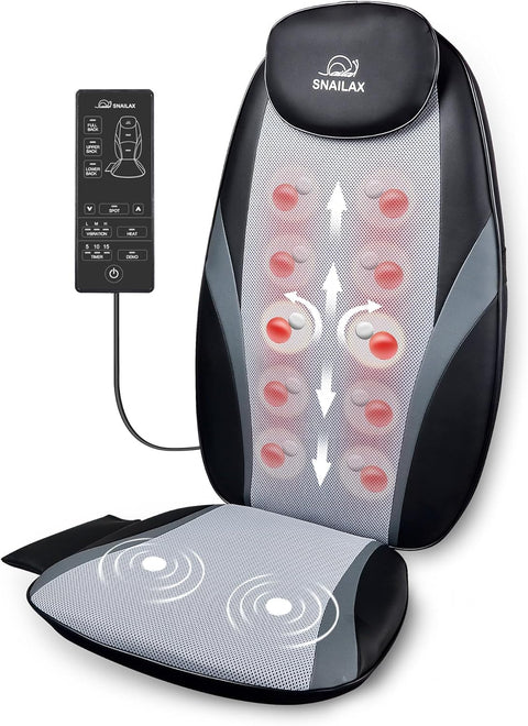 Snailax Shiatsu Massage Seat Cushion, Back Massager with Heat, Massage Chair Pad Seat Massage for Full Back, Kneading Back Massager, Home Office Seat use, Gifts for Dad/Mom - with | Sold by Uncle Wiener's Wholesale