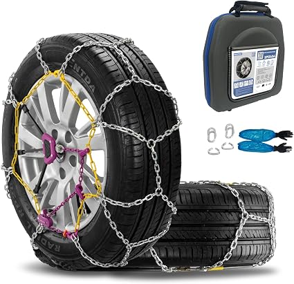 SNOCATENA Auto-Tightening Snow Chains – Set of 2 Universal Emergency Tire Chains for Cars, SUVs & Trucks - General Equipment with | Sold by Uncle Wiener's Wholesale