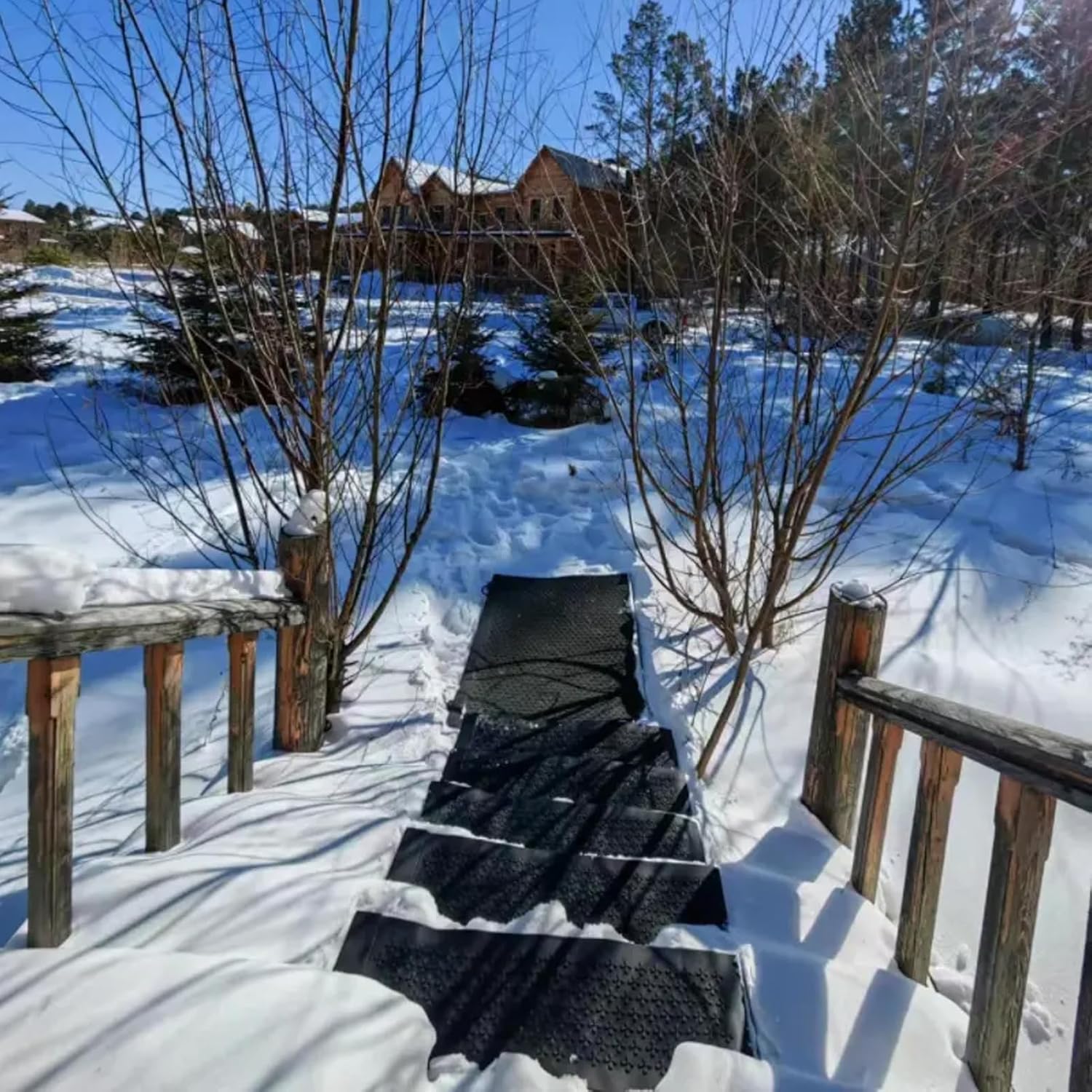 Snow Melting Stair Mat 10x30 FT – Heated Rubber Ice Melt Mat for Stairs, Walkways, &amp; Entrances &nbsp;Model SMM01030 - with | Sold by Uncle Wiener's Wholesale