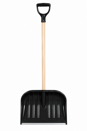 Snow Shovel 53.5" Wooden Handle – Lightweight Snow Pusher with 14" Blade 104232