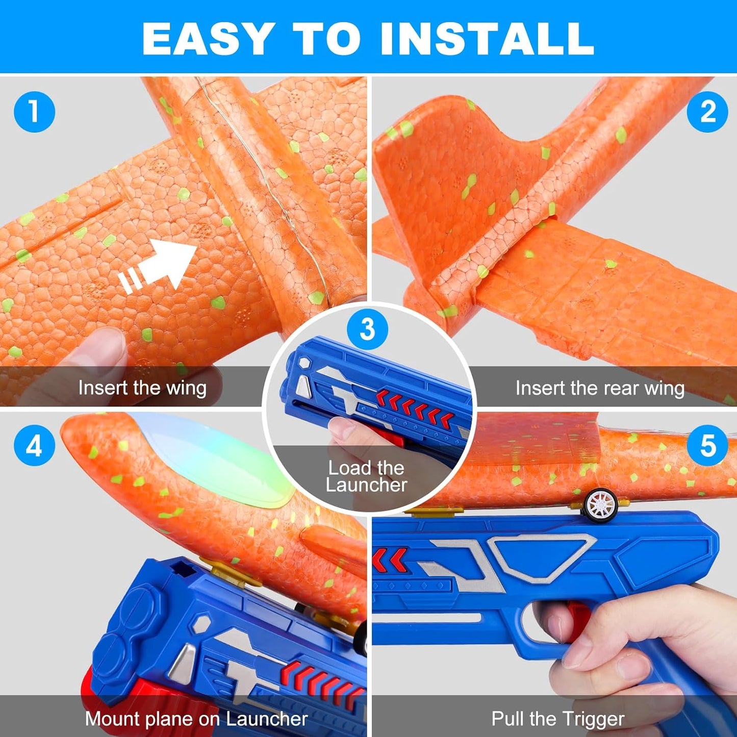 Soft Bullet Ejector Blaster Toy Set – Safe Foam Projectile Toy Guns for Kids EPT1137878 - with | Sold by Uncle Wiener's Wholesale