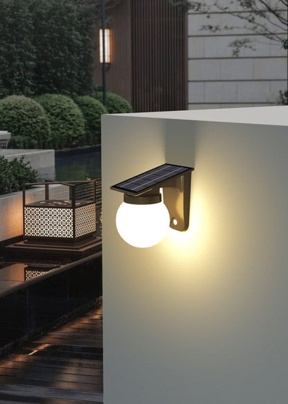 Solar Ball Wall Light 3 Color Temperature Outdoor LED Garden Light QYJG10 - with | Sold by Uncle Wiener's Wholesale