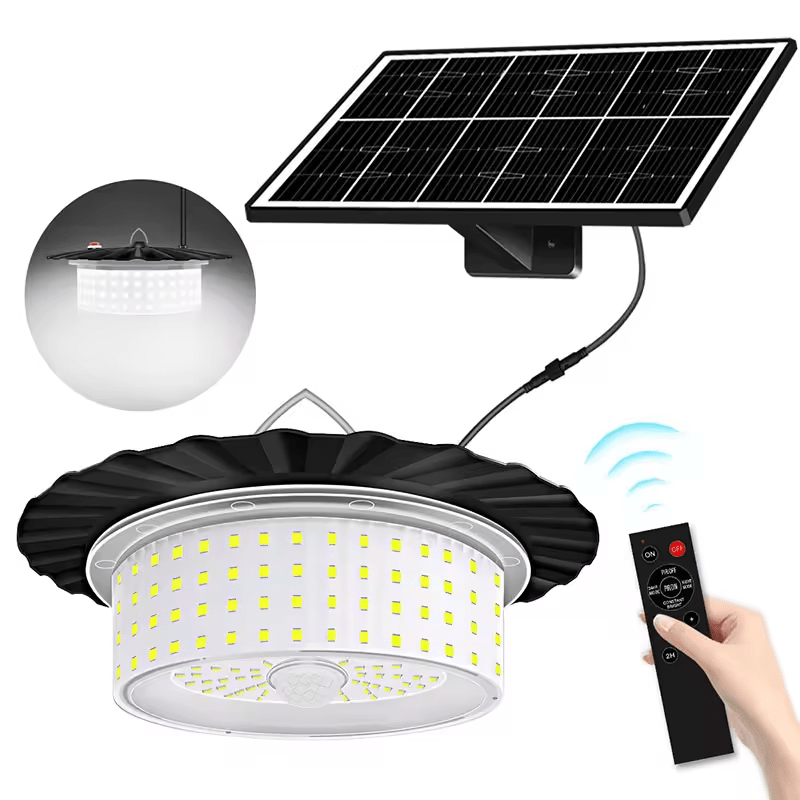 Solar Ceiling Light With Remote Control 1000 Lumens Outdoor Light QYJW12 - with | Sold by Uncle Wiener's Wholesale