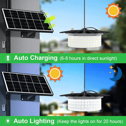 Solar Ceiling Light With Remote Control 1000 Lumens Outdoor Light QYJW12 - with | Sold by Uncle Wiener's Wholesale