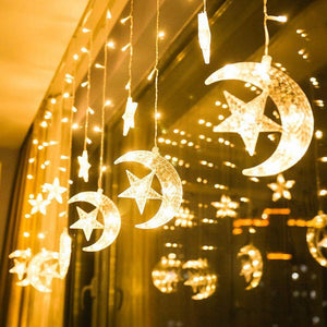 Solar Curtain String Lights 138 LED Outdoor Garden Patio Window Light 3.5m MFHY39