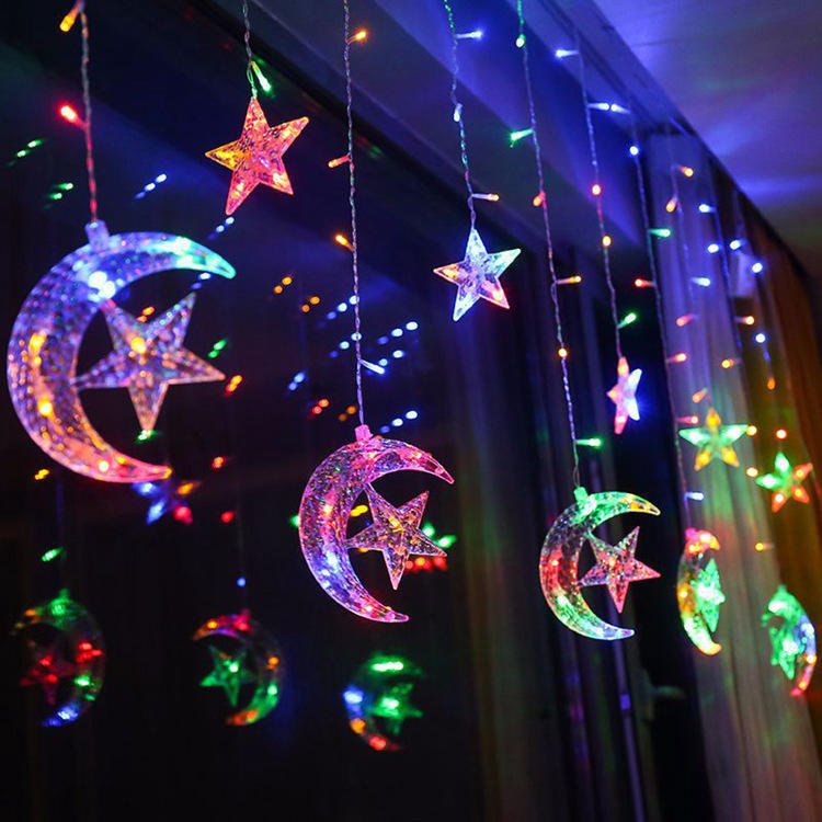Solar Curtain String Lights 138 LED Outdoor Garden Patio Window Light 3.5m MFHY39 - with | Sold by Uncle Wiener's Wholesale