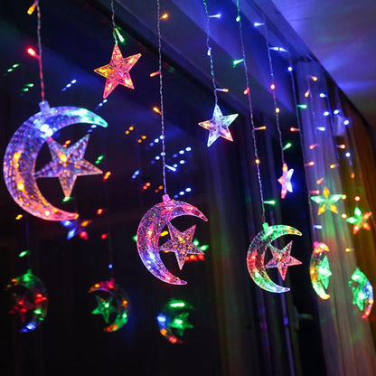 Solar Curtain String Lights 138 LED Outdoor Garden Patio Window Light 3.5m MFHY39 - with | Sold by Uncle Wiener's Wholesale