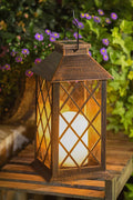 Solar Garden LED Flameless Candle Lantern – Outdoor Warm White Flickering Light - with | Sold by Uncle Wiener's Wholesale