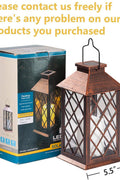 Solar Garden LED Flameless Candle Lantern – Outdoor Warm White Flickering Light - with | Sold by Uncle Wiener's Wholesale