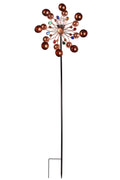 Solar Garden Metal Wind Spinner Windmill – Colorful Outdoor Yard Decor | SKU: 517044 - with | Sold by Uncle Wiener's Wholesale