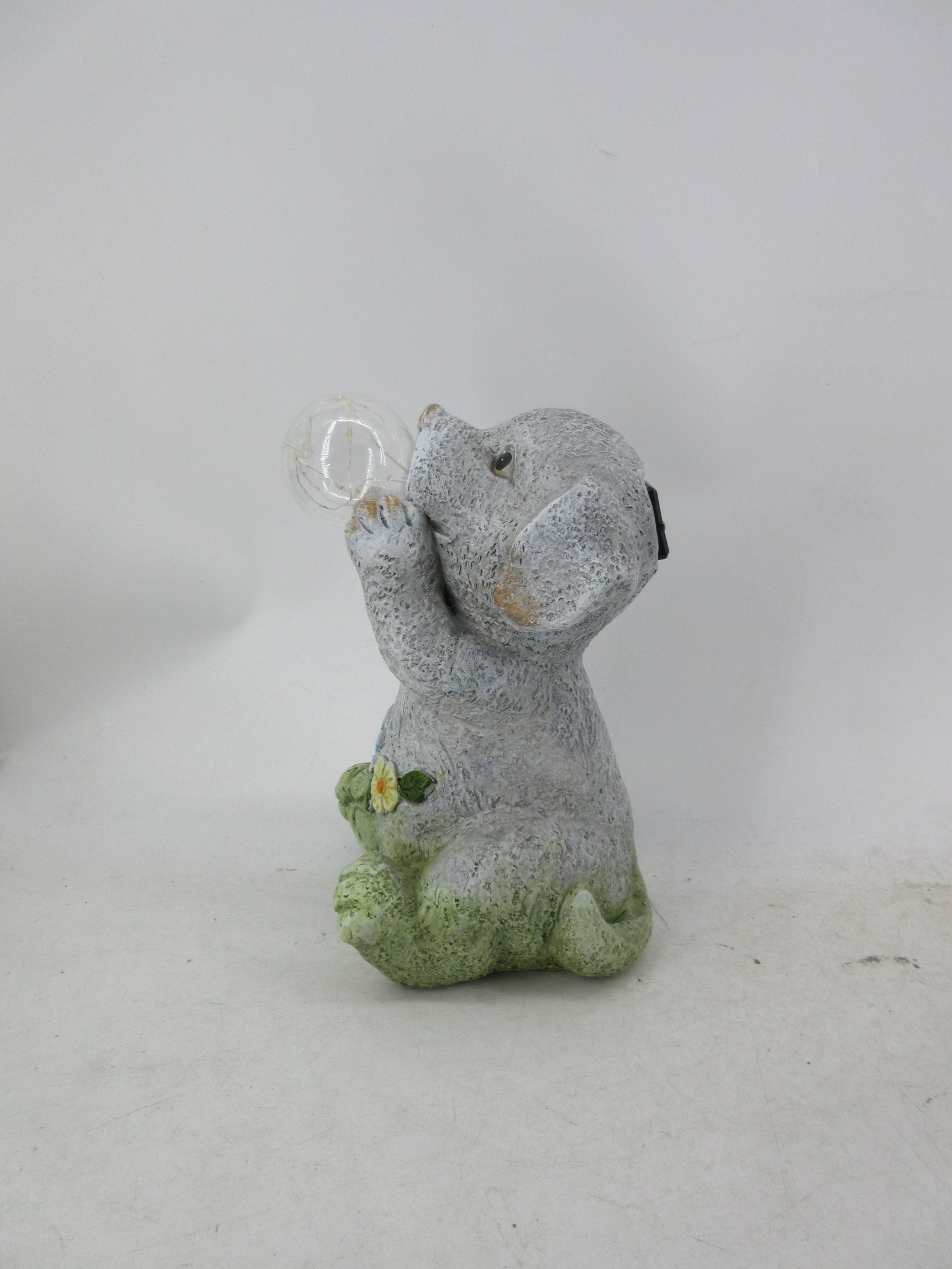 Solar Garden Statues with LED Lights Dog Frog Gnome Highland Cow Rabbit Cat Bear Collection KHSOLAR01 - with Dog with Globe Solar Light | Sold by Uncle Wiener's Wholesale