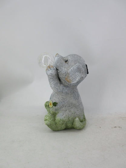 Solar Garden Statues with LED Lights Dog Frog Gnome Highland Cow Rabbit Cat Bear Collection KHSOLAR01 - with Dog with Globe Solar Light | Sold by Uncle Wiener's Wholesale
