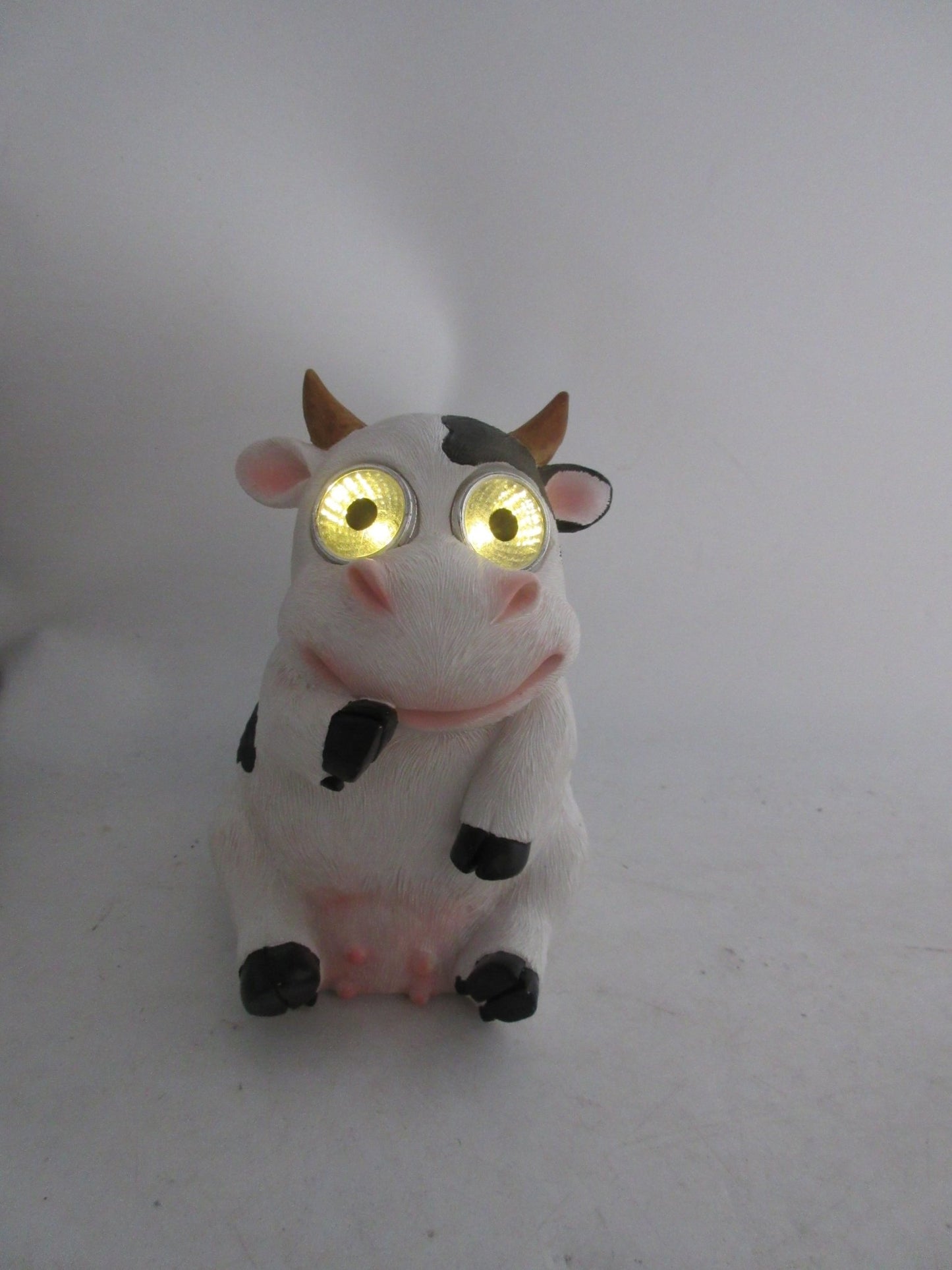 Solar Garden Statues with LED Lights Dog Frog Gnome Highland Cow Rabbit Cat Bear Collection KHSOLAR01 - with Cow with LED Eyes Solar Light | Sold by Uncle Wiener's Wholesale