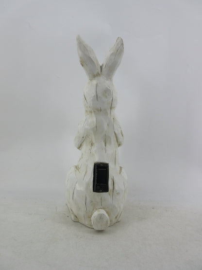 Solar Garden Statues with LED Lights Dog Frog Gnome Highland Cow Rabbit Cat Bear Collection KHSOLAR01 - with Rabbit Holding Flowers Solar Light | Sold by Uncle Wiener's Wholesale