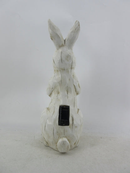 Solar Garden Statues with LED Lights Dog Frog Gnome Highland Cow Rabbit Cat Bear Collection KHSOLAR01 - with Rabbit Holding Flowers Solar Light | Sold by Uncle Wiener's Wholesale