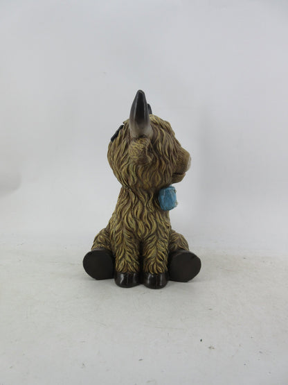 Solar Garden Statues with LED Lights Dog Frog Gnome Highland Cow Rabbit Cat Bear Collection KHSOLAR01 - with Highland Cow Bow Solar Light | Sold by Uncle Wiener's Wholesale