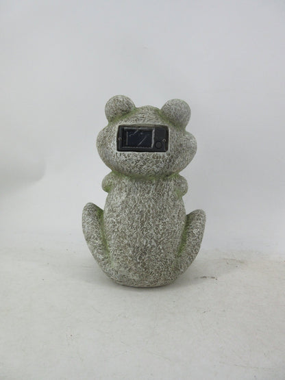 Solar Garden Statues with LED Lights Dog Frog Gnome Highland Cow Rabbit Cat Bear Collection KHSOLAR01 - with Frog with Globe Solar Light | Sold by Uncle Wiener's Wholesale