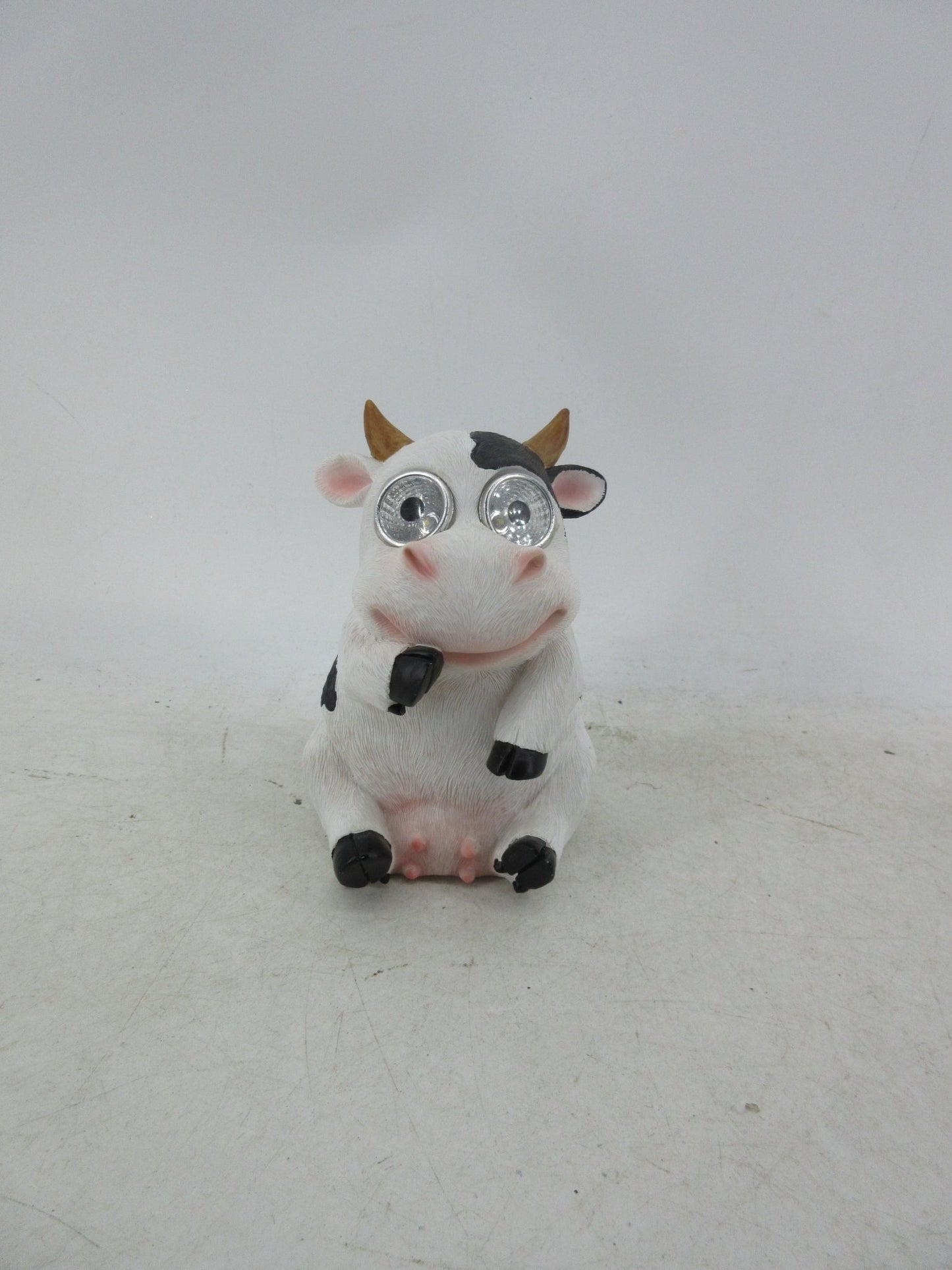 Solar Garden Statues with LED Lights Dog Frog Gnome Highland Cow Rabbit Cat Bear Collection KHSOLAR01 - with Cow with LED Eyes Solar Light | Sold by Uncle Wiener's Wholesale
