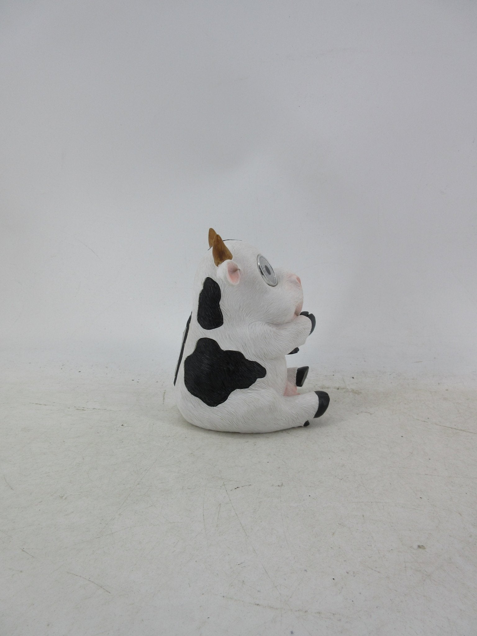 Solar Garden Statues with LED Lights Dog Frog Gnome Highland Cow Rabbit Cat Bear Collection KHSOLAR01 - with Cow with LED Eyes Solar Light | Sold by Uncle Wiener's Wholesale