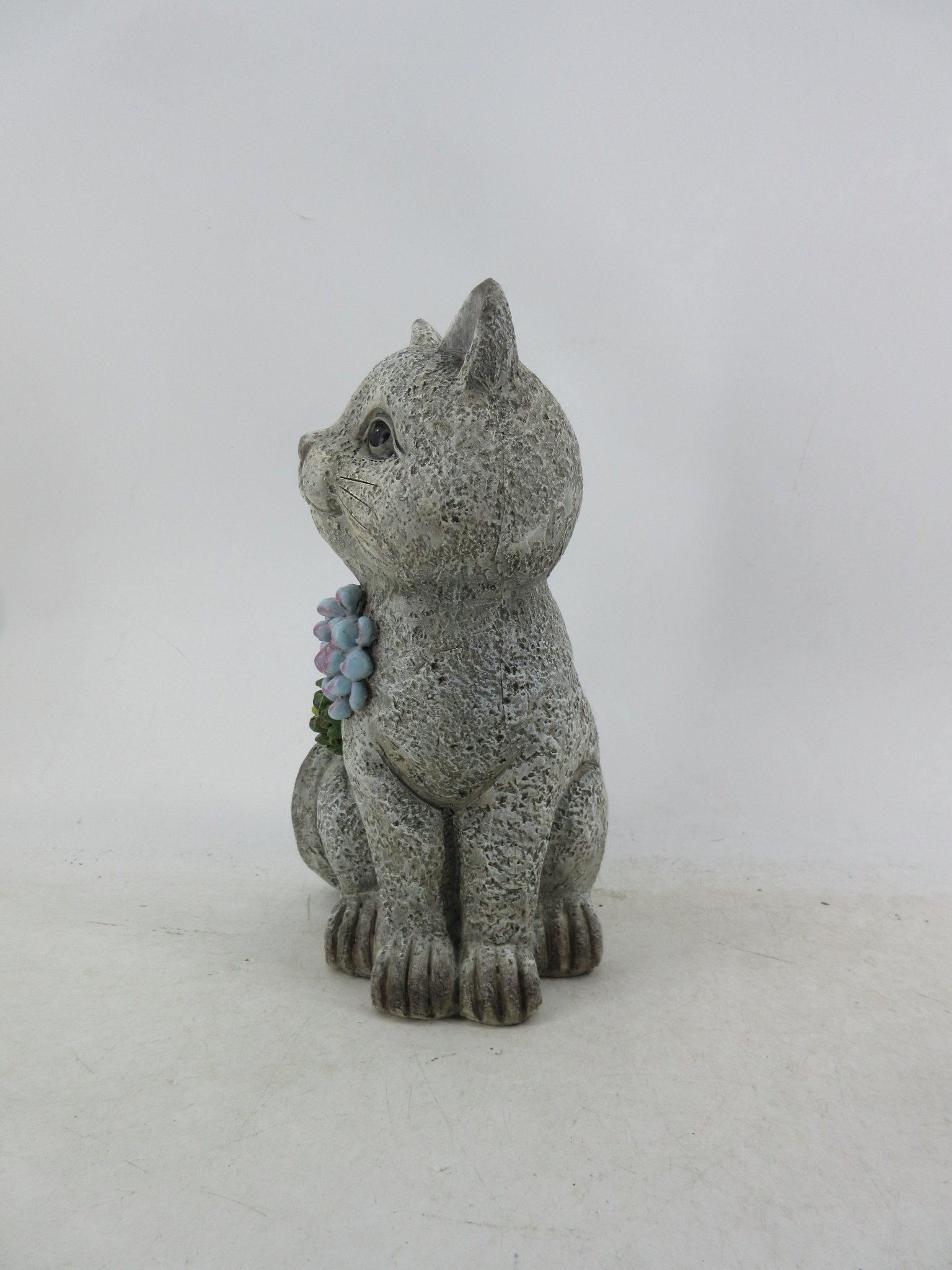 Solar Garden Statues with LED Lights Dog Frog Gnome Highland Cow Rabbit Cat Bear Collection KHSOLAR01 - with Cat with Succulents Solar Light | Sold by Uncle Wiener's Wholesale