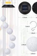 Solar LED Crystal Ball Wind Chimes – Color Changing Outdoor Garden Lights SL880 - with | Sold by Uncle Wiener's Wholesale