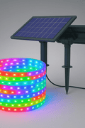 Solar LED Strip Lights | RGB + Warm White, Outdoor Waterproof – 32.8 & 65.6 FT - Outdoor LED Strip Lighting with RGB | Sold by Uncle Wiener's Wholesale