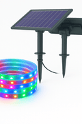 Solar LED Strip Lights | RGB + Warm White, Outdoor Waterproof – 32.8 & 65.6 FT - Outdoor LED Strip Lighting with RGB | Sold by Uncle Wiener's Wholesale