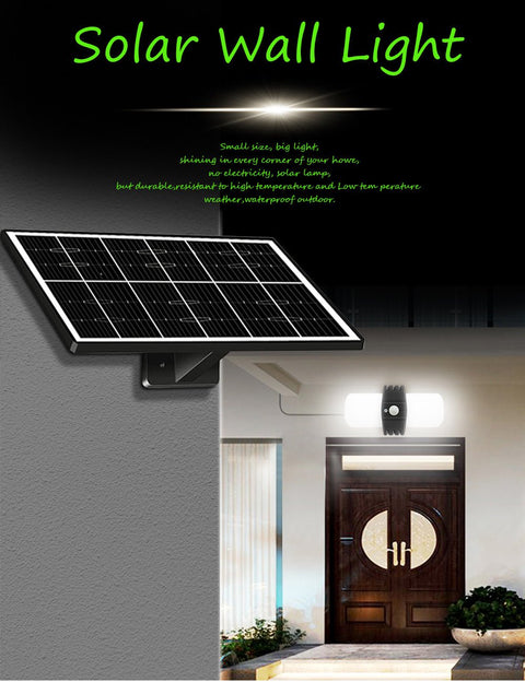 Solar Motion Sensor Wall Light – 1000 Lumens – SKU QYJW16 - with | Sold by Uncle Wiener's Wholesale