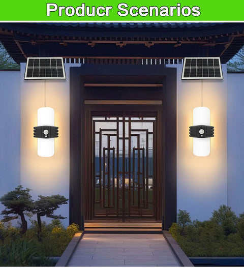Solar Motion Sensor Wall Light – 1000 Lumens – SKU QYJW16 - with | Sold by Uncle Wiener's Wholesale