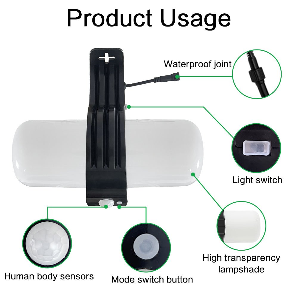 Solar Motion Sensor Wall Light – 1000 Lumens – SKU QYJW16 - with | Sold by Uncle Wiener's Wholesale