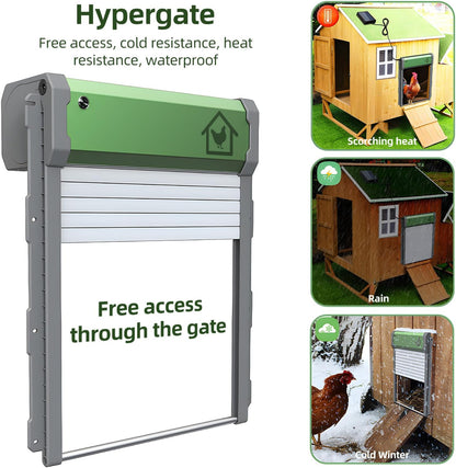 Solar Powered Automatic Chicken Coop Door – Timer, Remote & Light Sensor – Anti - Pinch, Waterproof – Model S1223 - with | Sold by Uncle Wiener's Wholesale