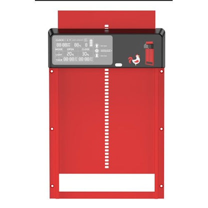 Solar Powered Automatic Chicken Coop Door with Remote Control, LCD Display, Timer, Light Sensor & Anti-Pinch Aluminum Door COOPX7 - with | Sold by Uncle Wiener's Wholesale