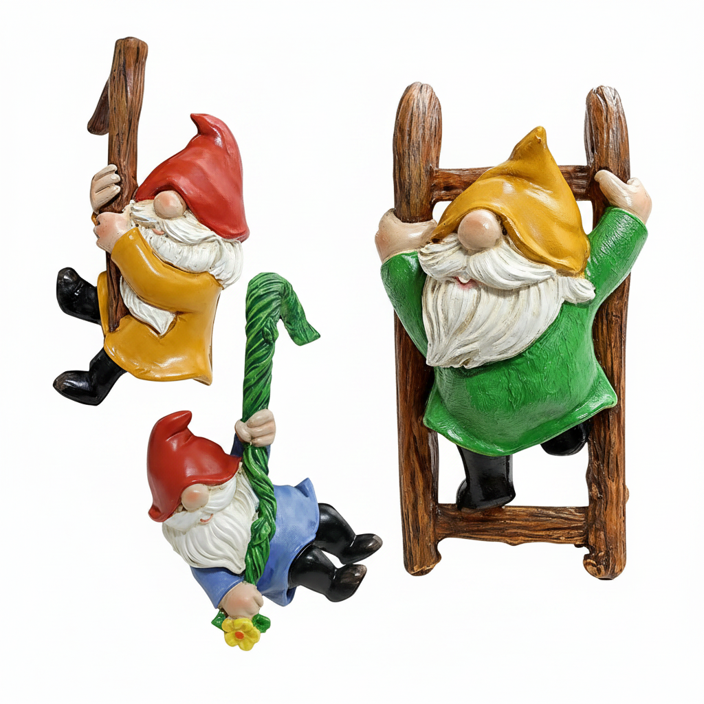 Solar Resin Gnome & Animal Garden Figures – Outdoor Decor Collection RSL16 - with 17.8 × 22.9 × 17.8 cm | Sold by Uncle Wiener's Wholesale