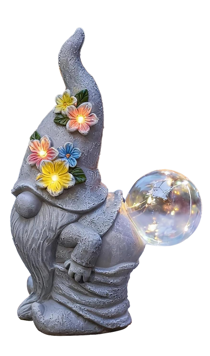 Solar Resin Gnome & Animal Garden Figures – Outdoor Decor Collection RSL16 - with 15.0 × 15.0 × 22.0 cm | Sold by Uncle Wiener's Wholesale