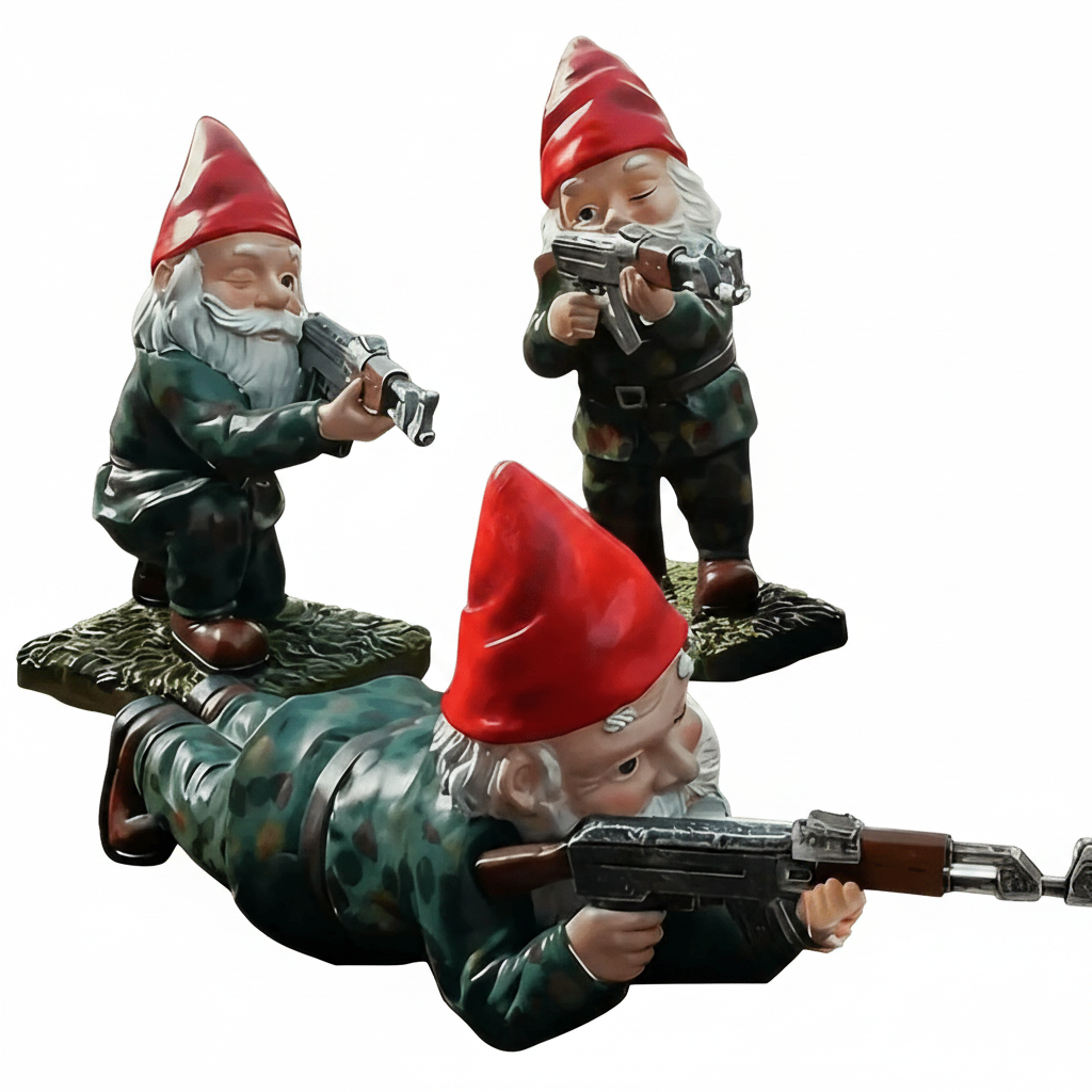 Solar Resin Gnome & Animal Garden Figures – Outdoor Decor Collection RSL16 - with 9.0 × 9.0 × 9.0 cm | Sold by Uncle Wiener's Wholesale